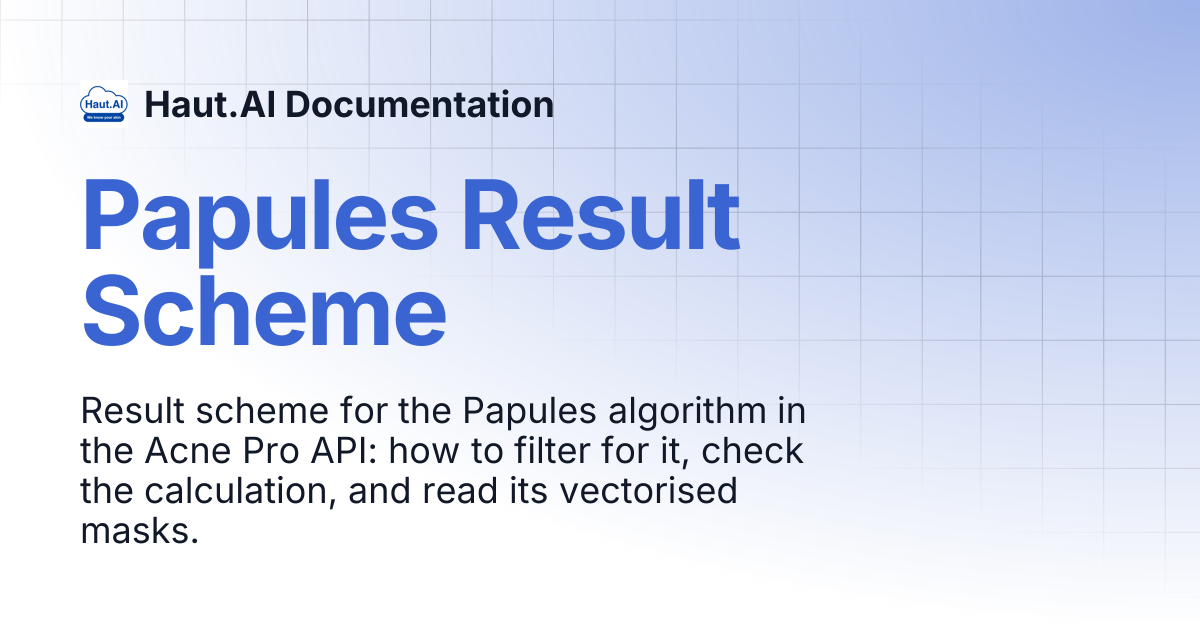 Papules Result Scheme | Haut.AI Documentation